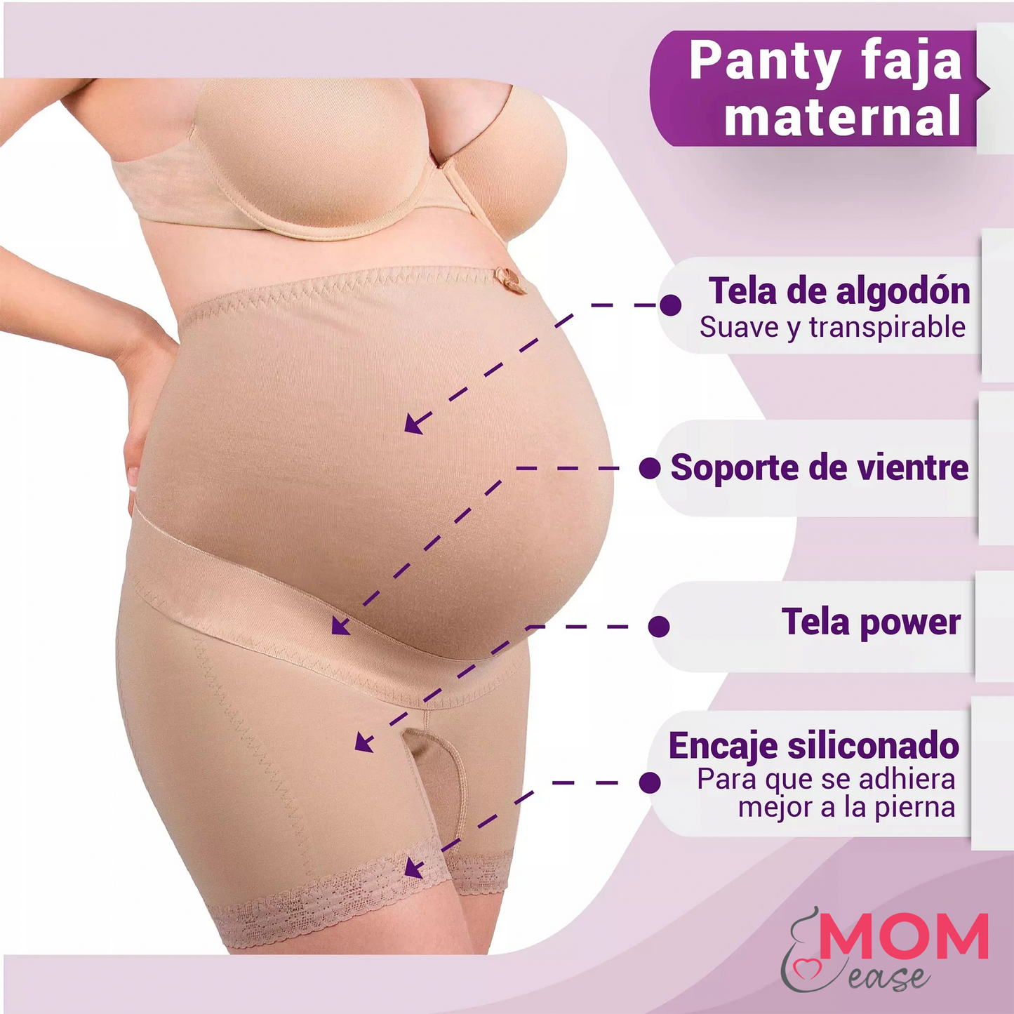 Panty Faja Maternal Ajustable con Algodón